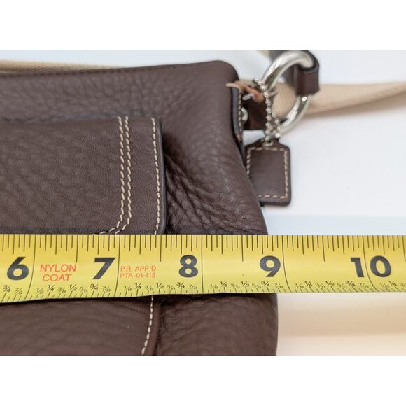 Coach Hamilton Brown Pebbled Leather Swingpack Crossbody Shoulder Bag - Picture 12 of 14